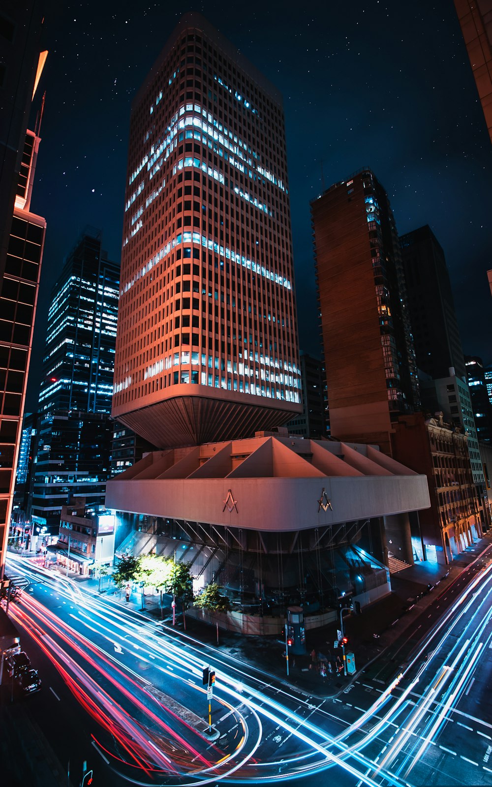 timelapse photo of building