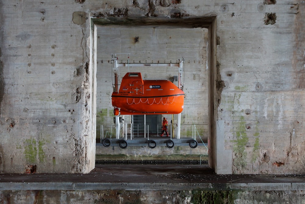 orange hanging submarine