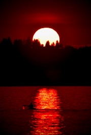 lake near golden hour