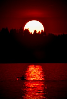 lake near golden hour