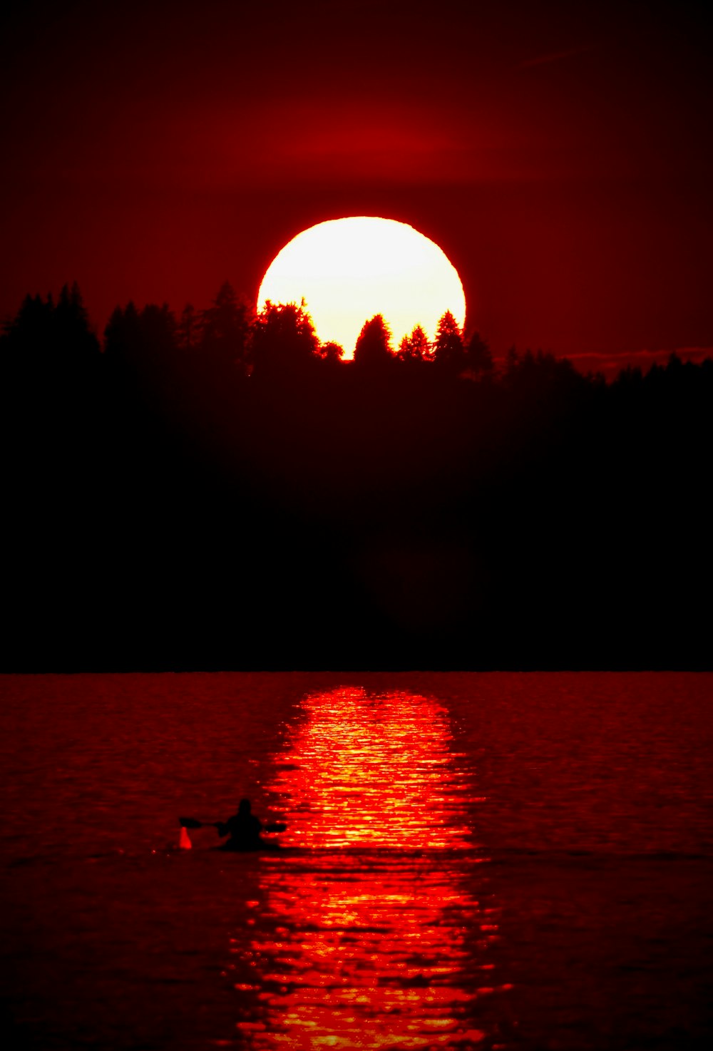 lake near golden hour