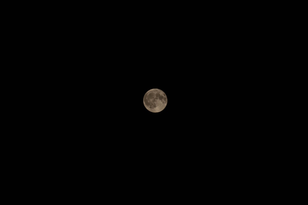 full moon under black sky