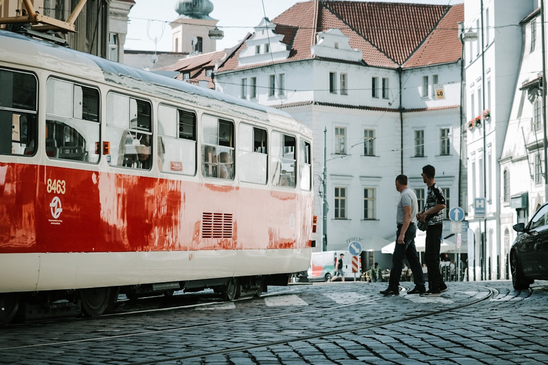 white and red city train