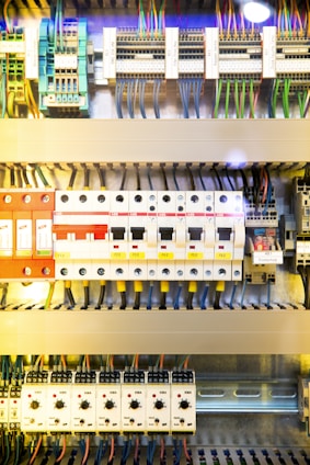 multicolored electronic battery grid system