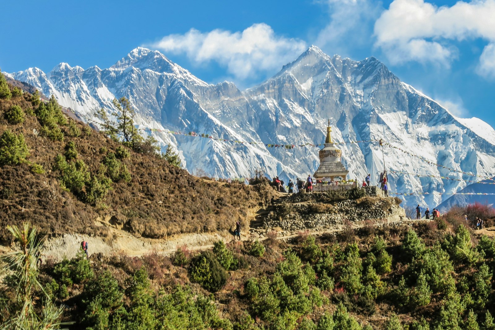 Himalayan mountain range at sunrise