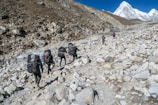 People Trekking in Himalayas