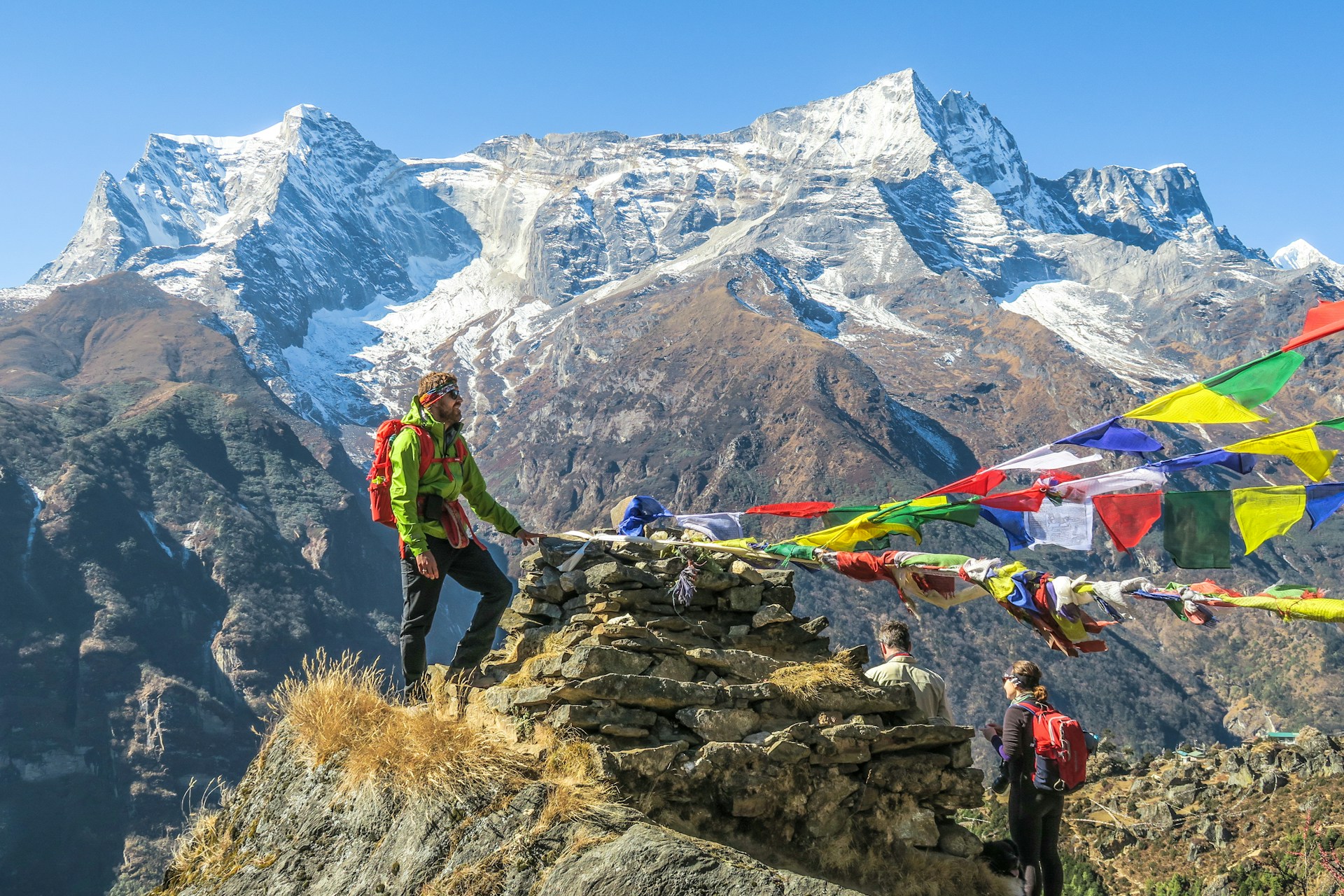 selective focus photography of hiker during daytime
