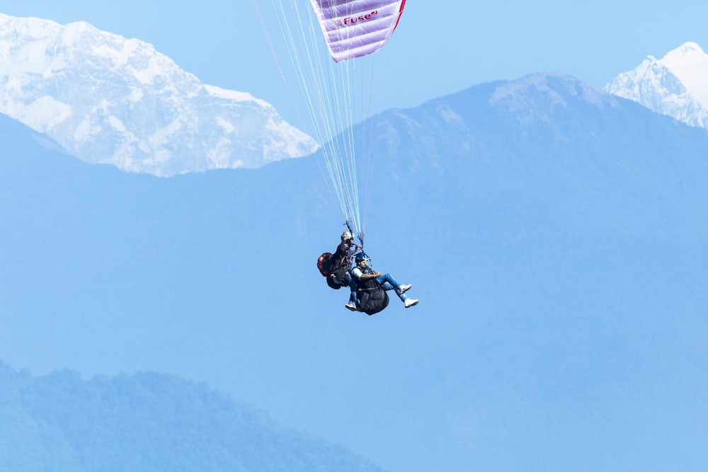 man parachuting