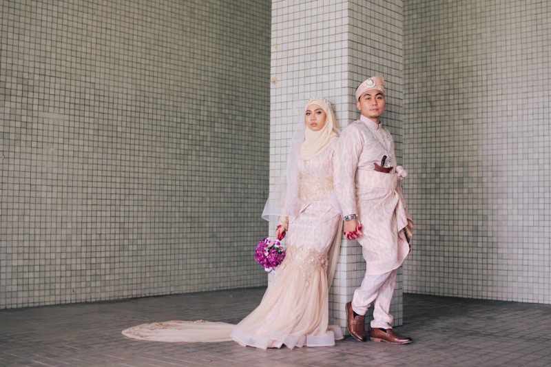 Couple at yacht dock
