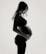 Black and white portrait of a pregnant woman