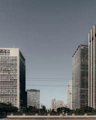 gray and black painted buildings