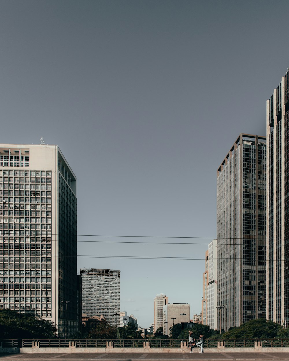 gray and black painted buildings