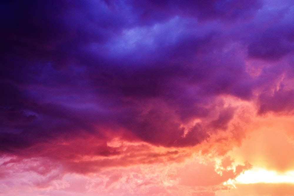 clouds during golden hour