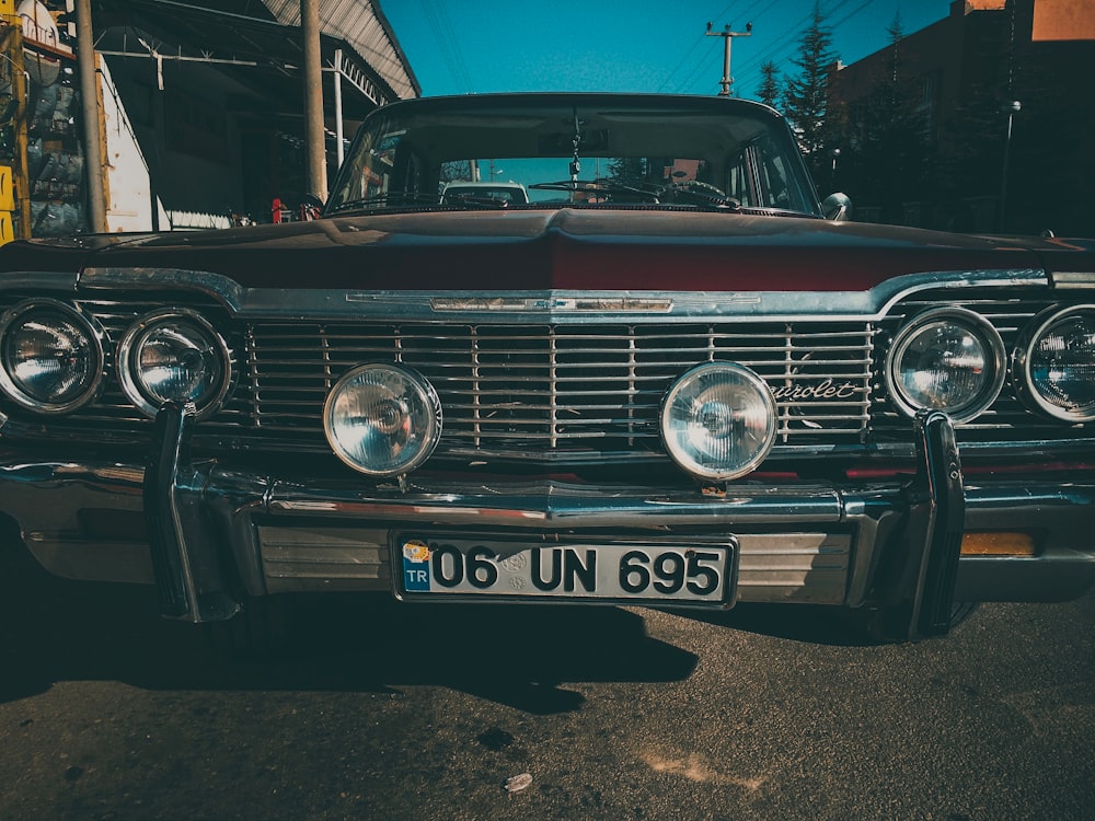 red Chevrolet car