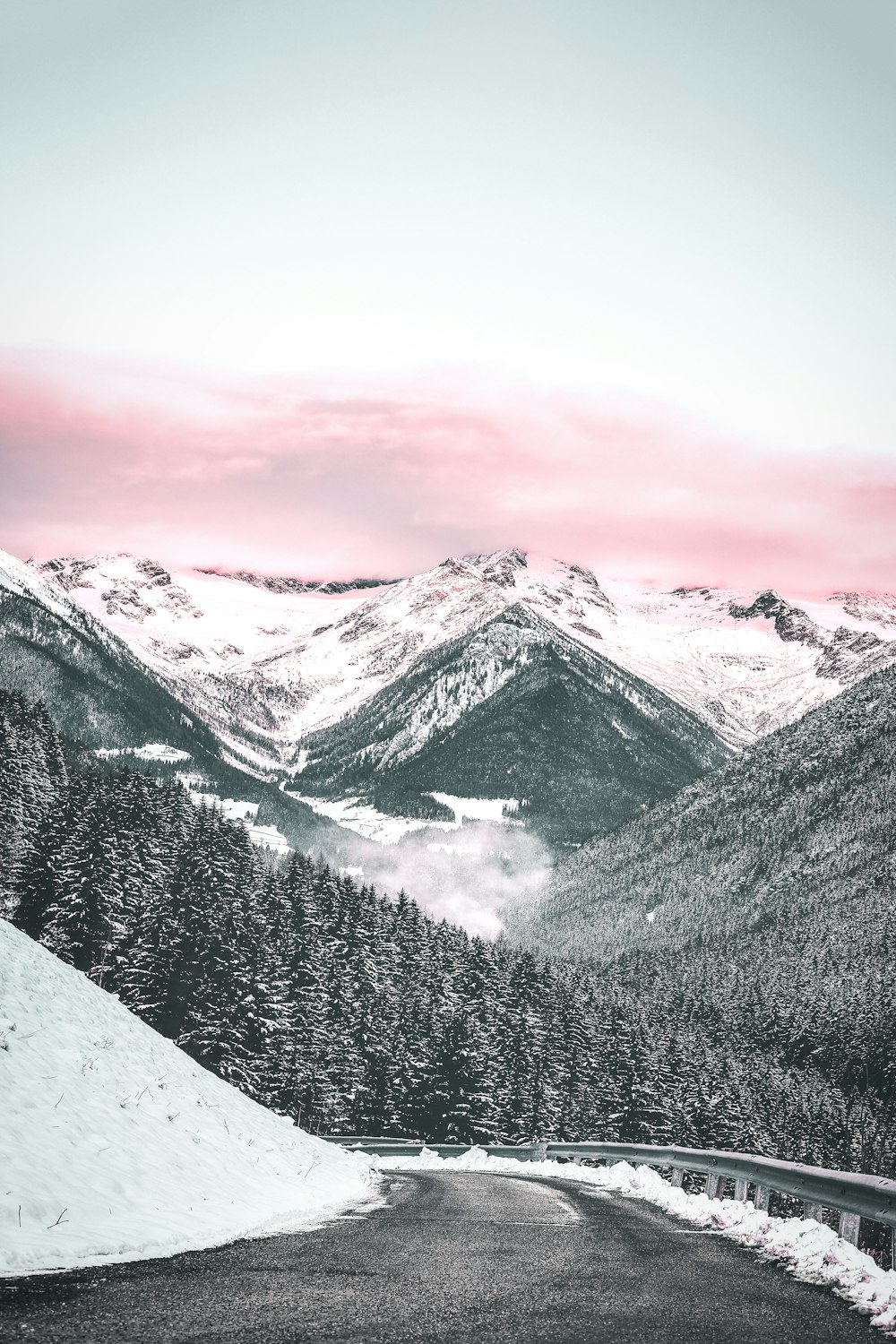 mountain covered with snow