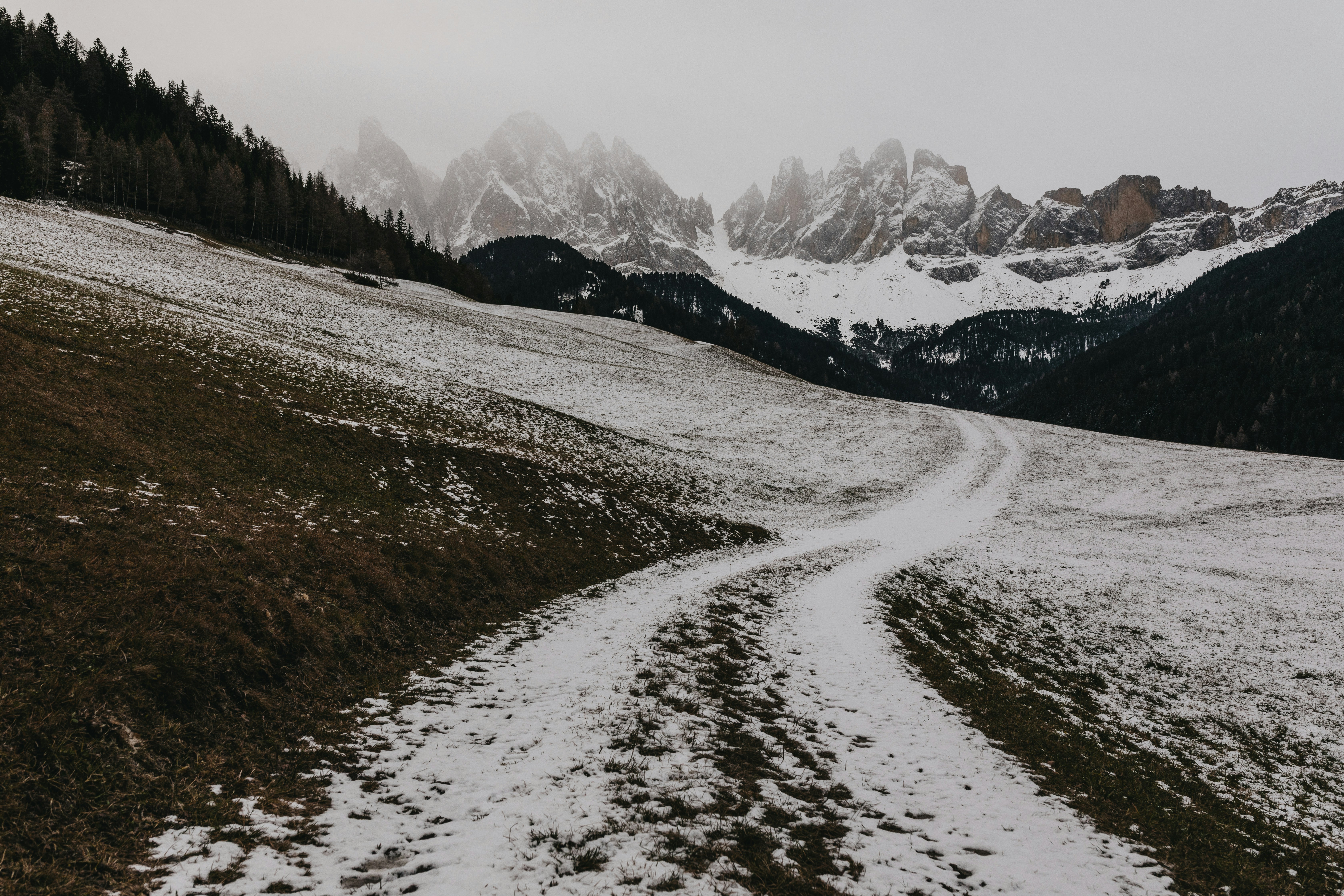 snowcapped mountains