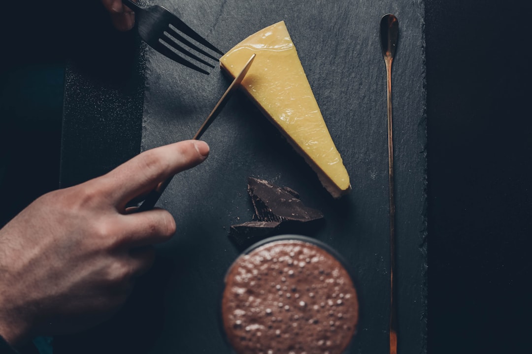 person slicing pie