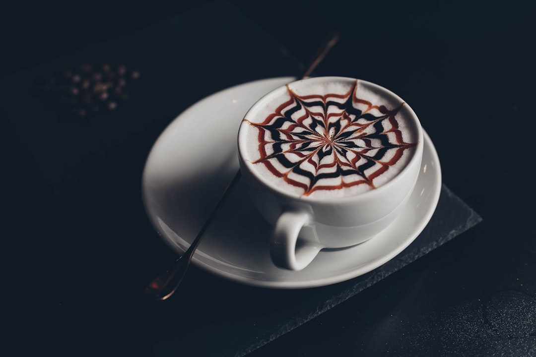 coffee latte on saucer