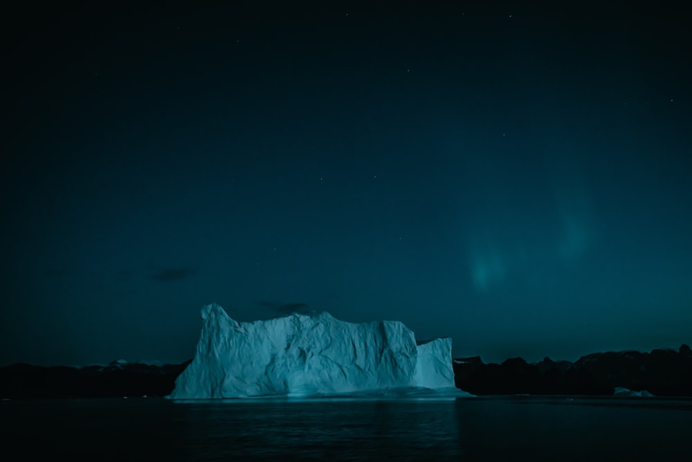 ice berg at night