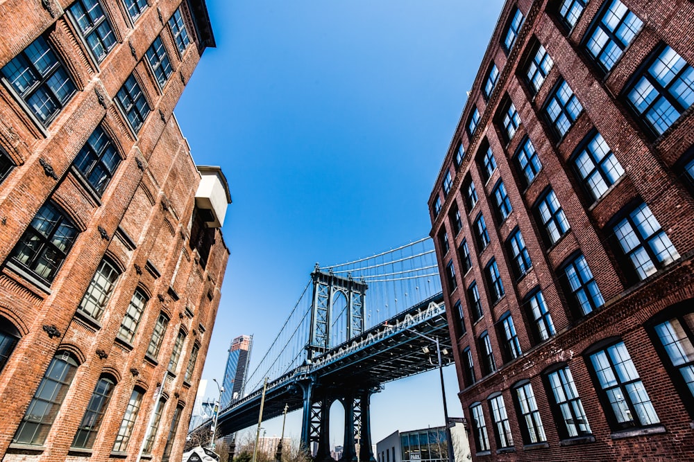 Manhattan Bridge, New York during day