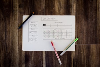 three pens on white paper