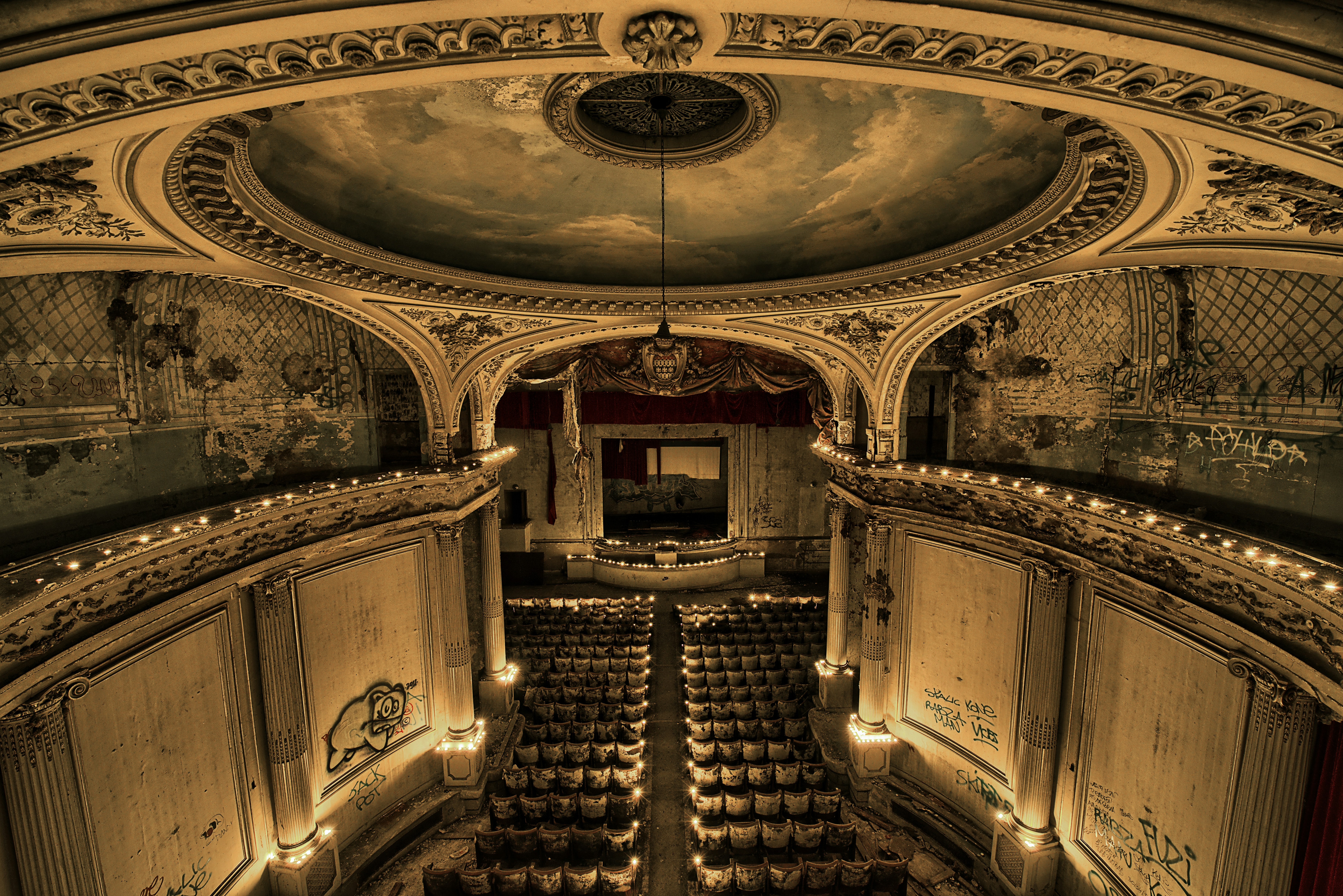 Photo of an abandoned french theater