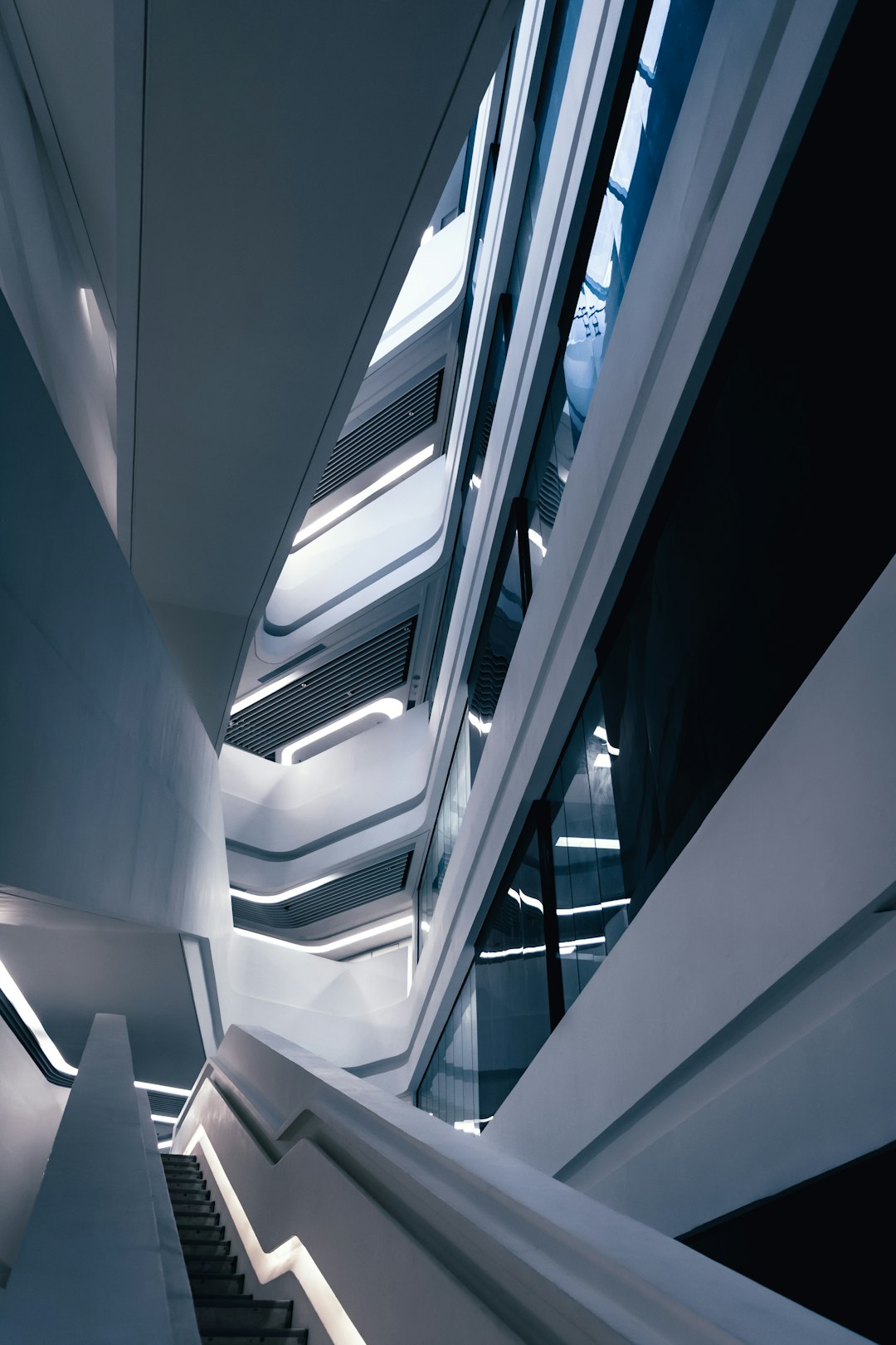 empty stairs inside building