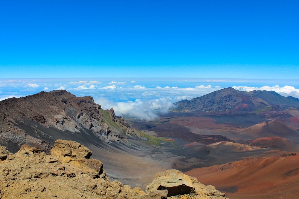 aerial view photography of mountains