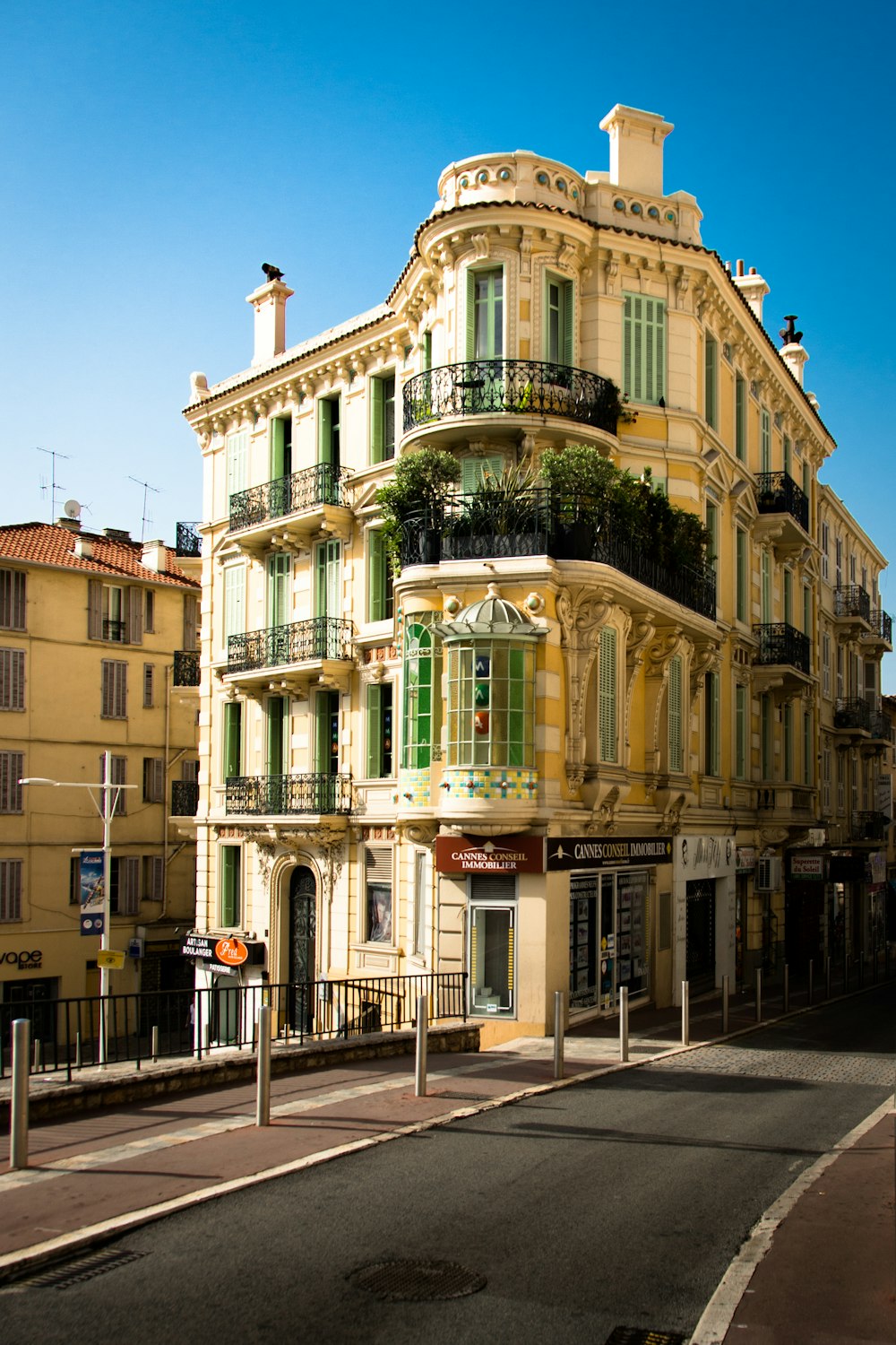 white 4-storey building