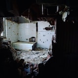 A before and after comparison of a cleaned bathroom.