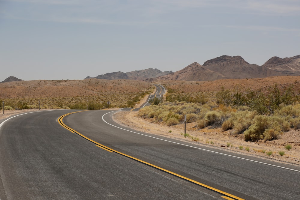 empty road with distance at mountain