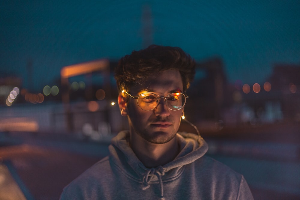 man in gray jacket