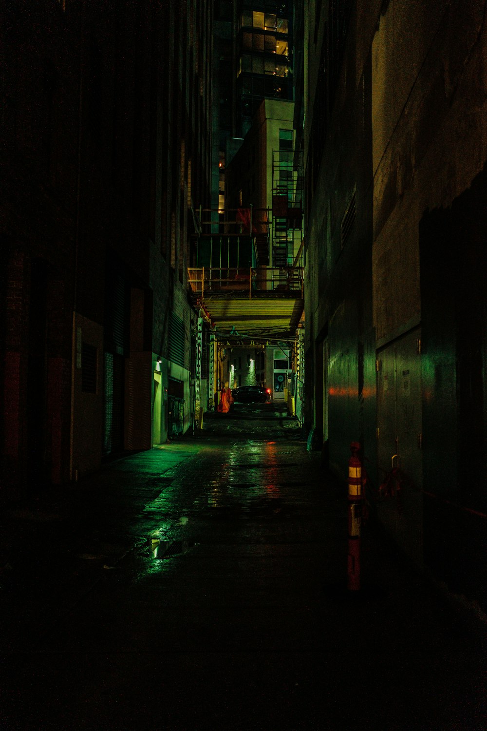 high-rise buildings at night time