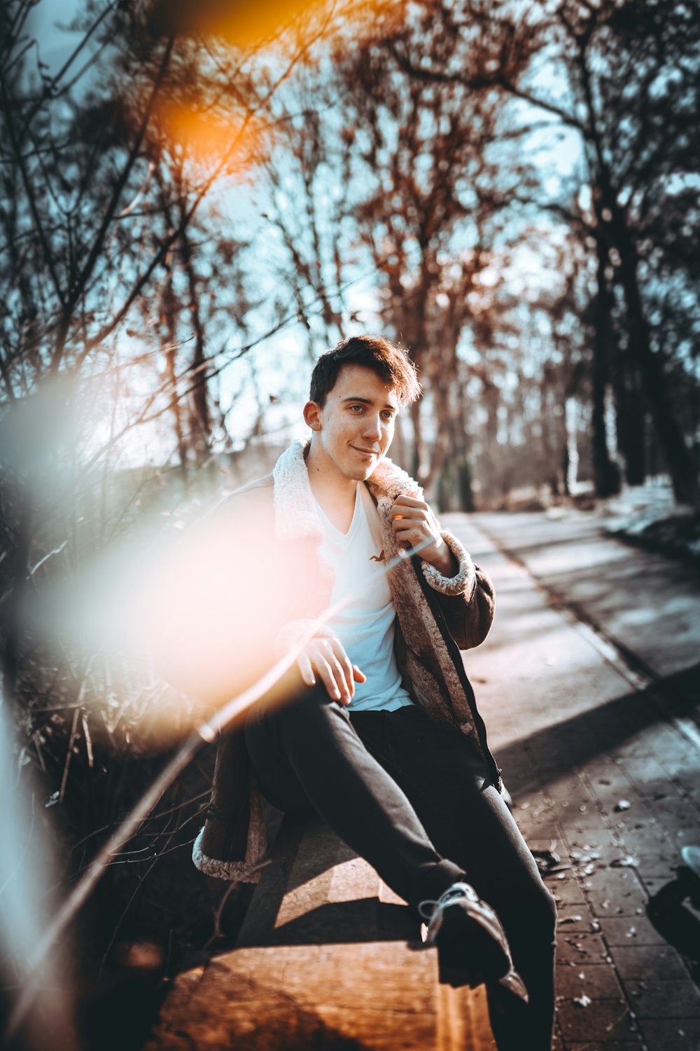 man sitting on the bench