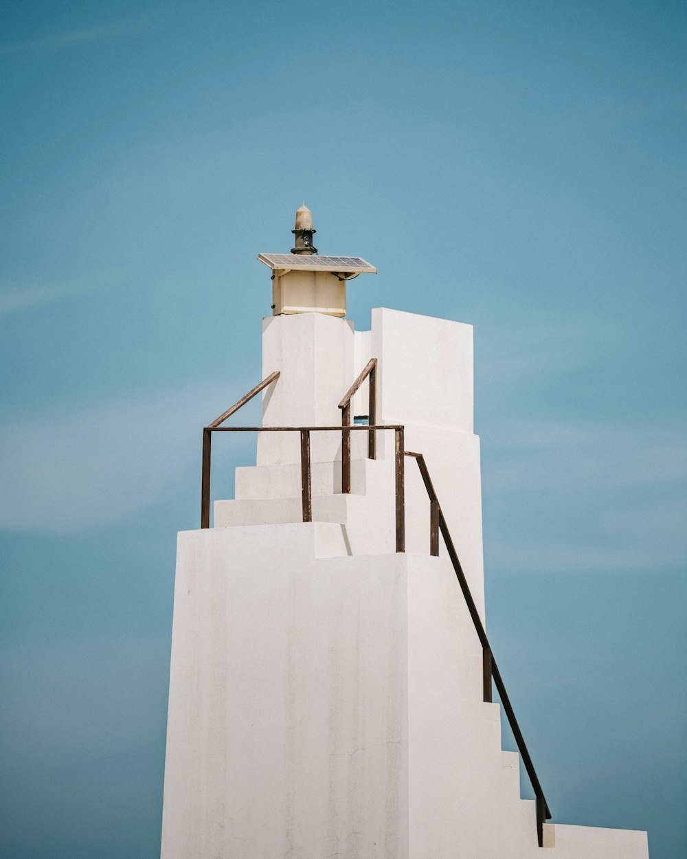 white concrete staircases