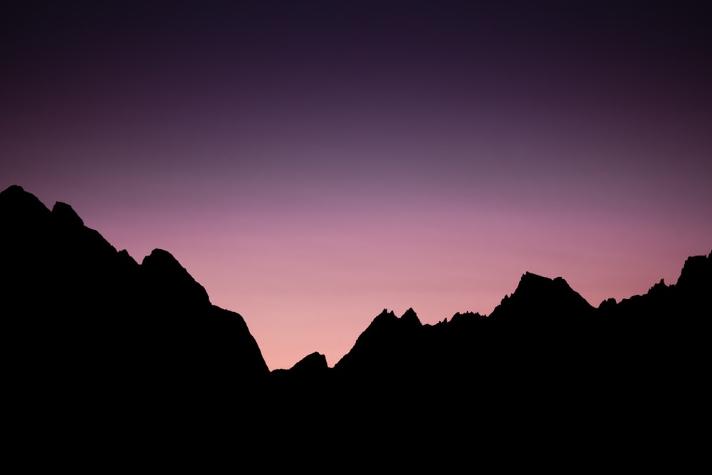 silhouette of mountains