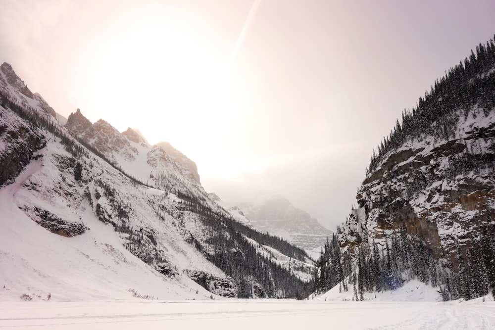 snow-covered mountains