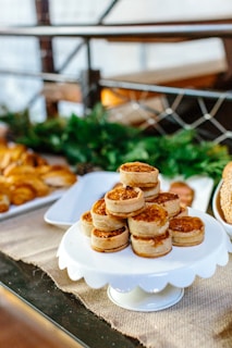 baked pastries on white tray