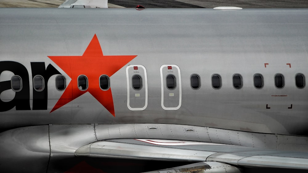 an airplane with a star on the side of it