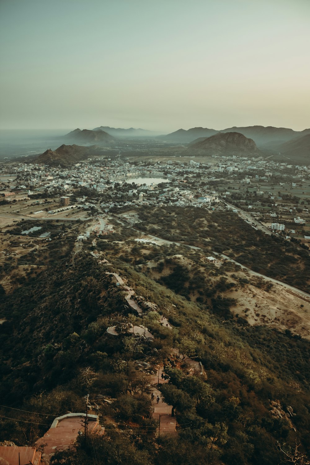 bird's eye view of mountain