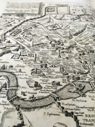 An illustrated map highlighting places important to the Allen family history.