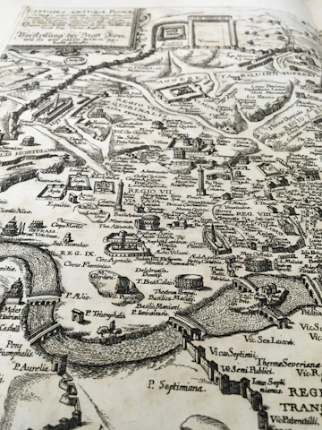 Close-up of a finely detailed, aged map showing strategic fortifications and trade routes in Ebonyr.