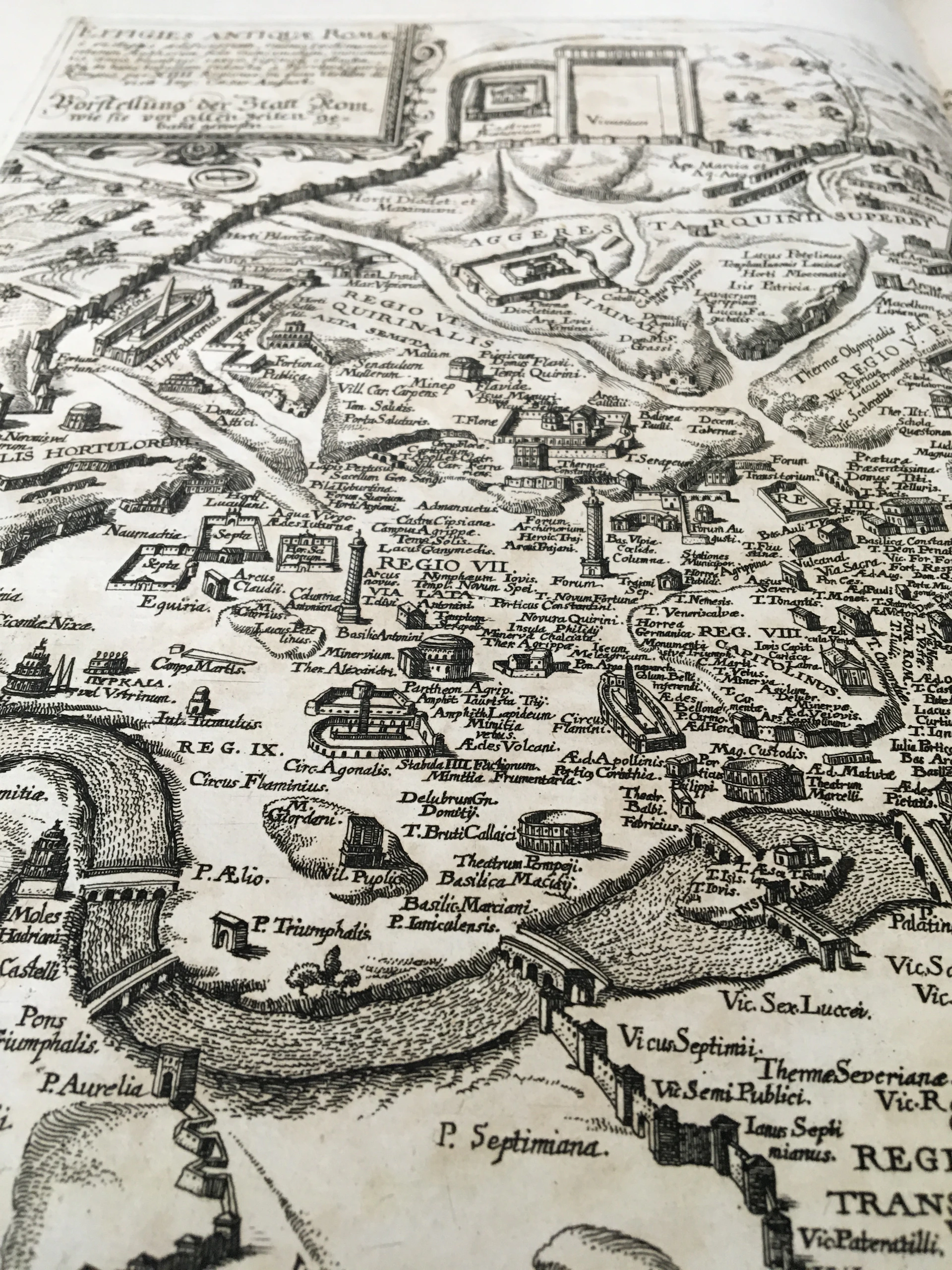A detailed close-up of a vintage map highlighting the 16 stages of the Vernier walk.