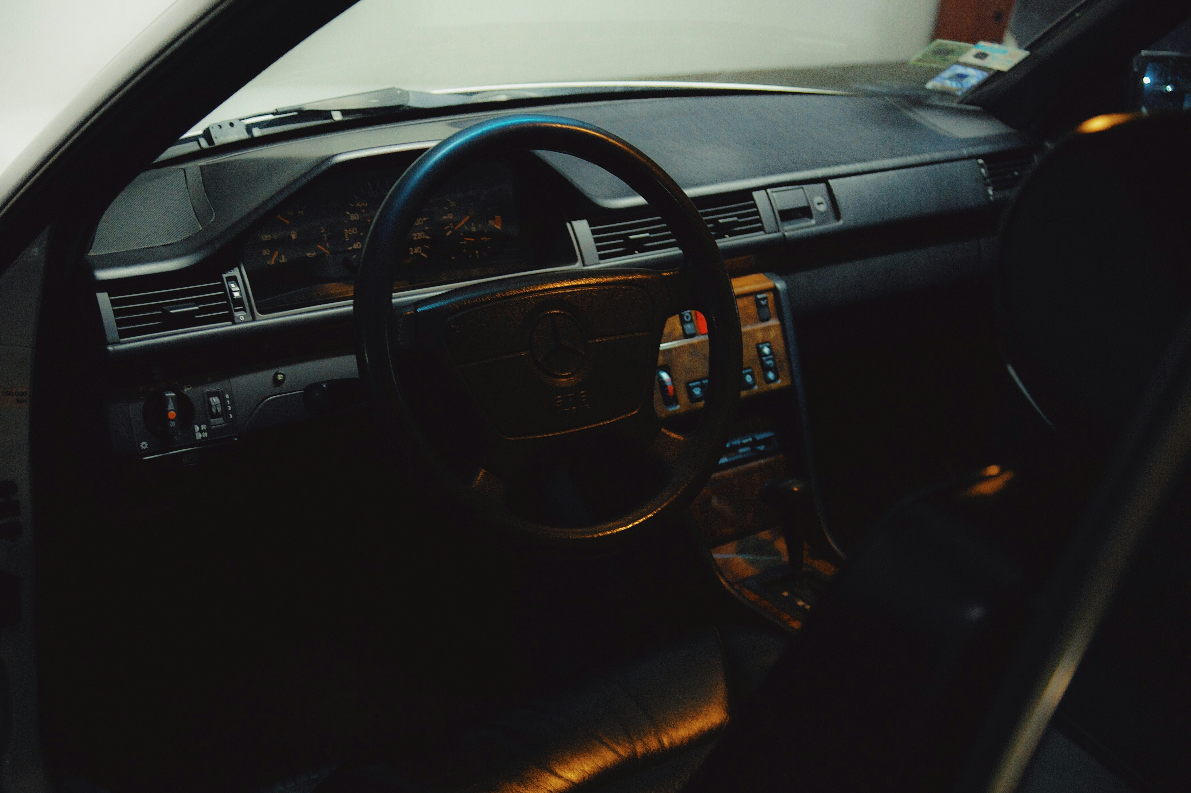 Classic luxury car interior