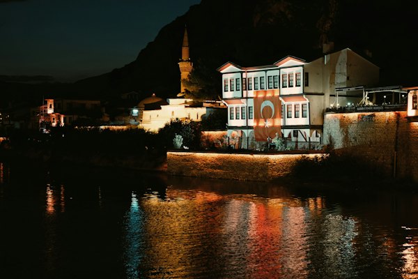 White painted building — Amasya, Turkey