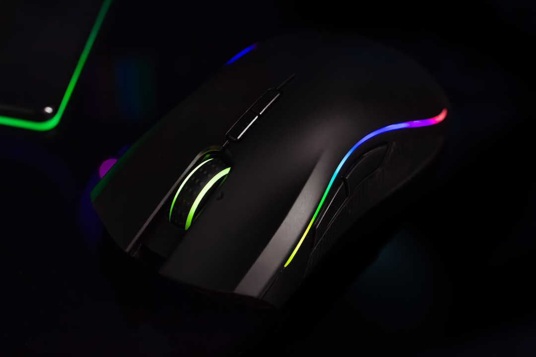 black gaming computer mouse