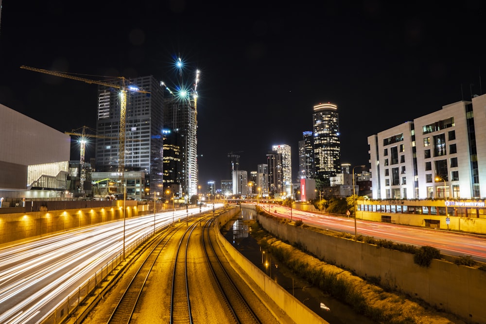 time lapse photography of road