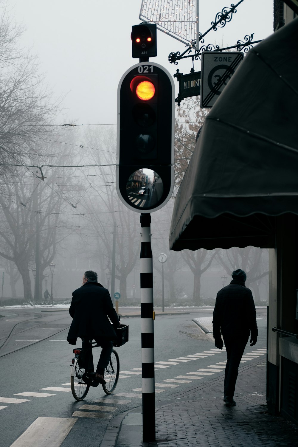 man riding bike