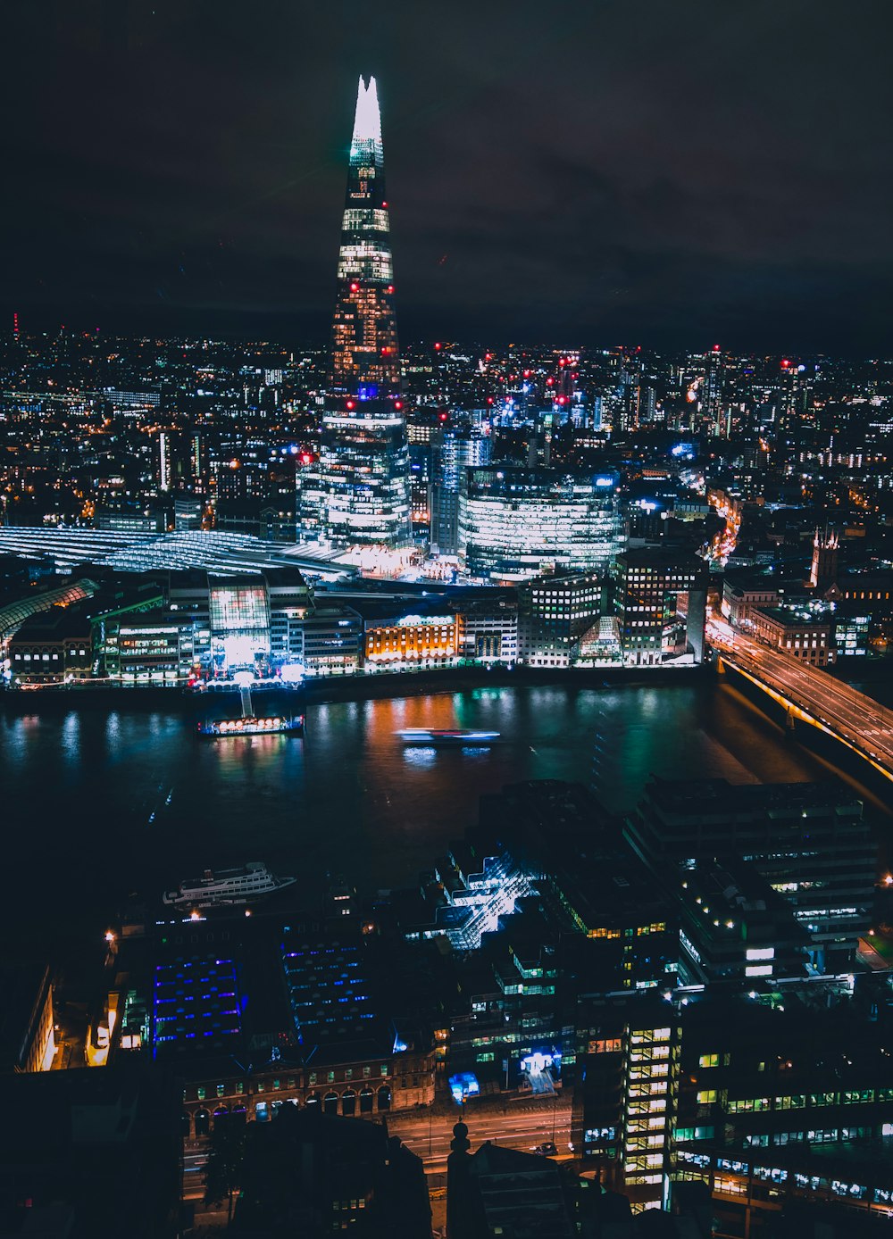 London Shard during night