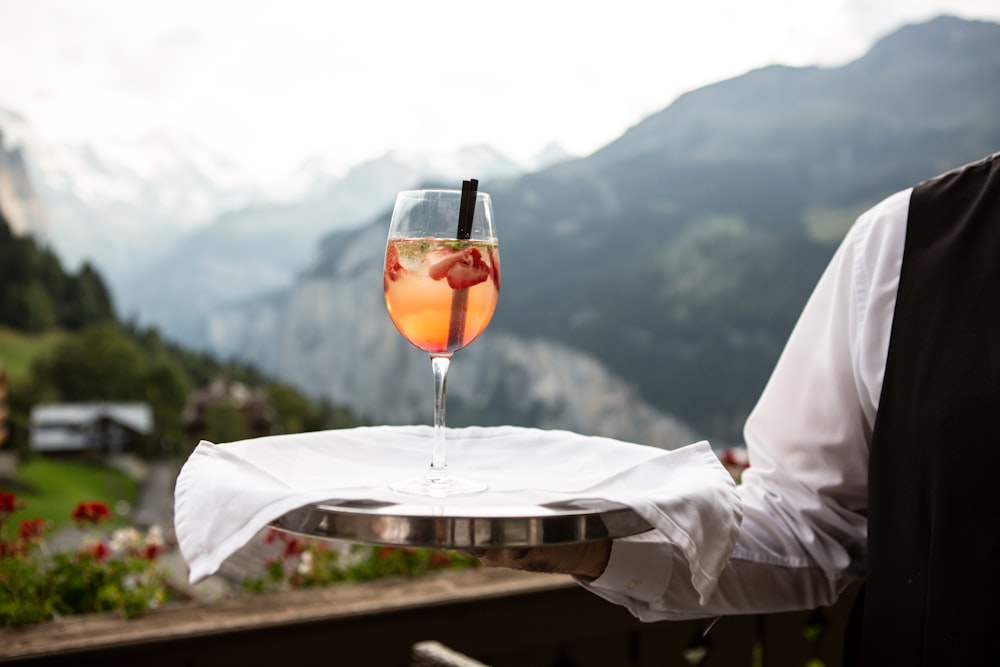 verre à vin transparent